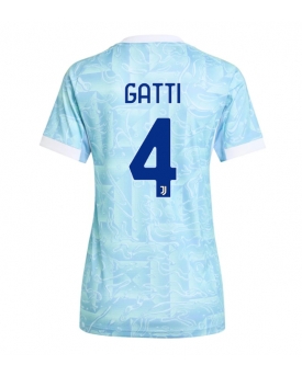 Juventus Federico Gatti #4 Maglia Gara Trasferta Repliche 2025-26 Donna Maniche Corte